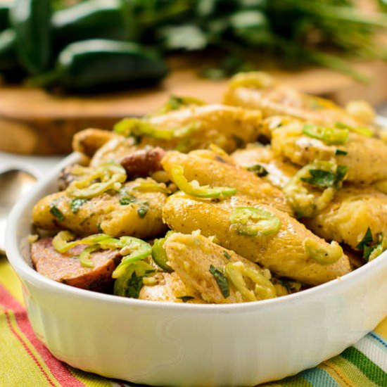 Spicy Smashed Fingerling Potatoes