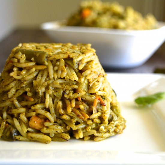 One-Pot Minty Vegetable Pulao