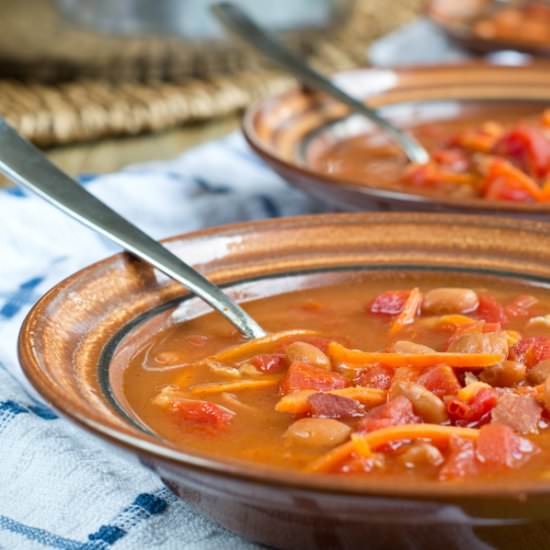 Quick Bean and Bacon Soup