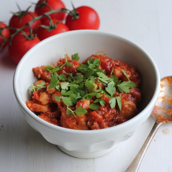Chicken, chorizo & chickpea stew