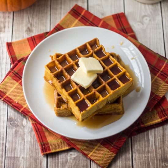 Pumpkin Spice Waffles