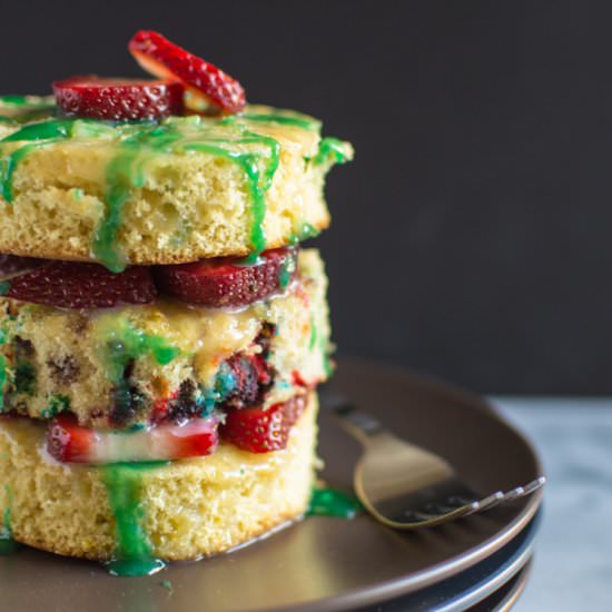 Mini Birthday Cake with Mint Sauce