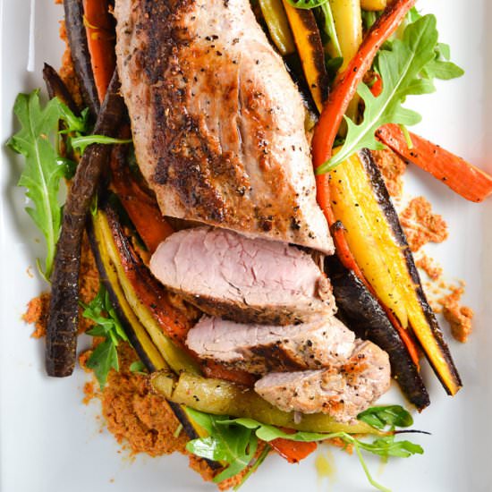 Pork Tenderloin w/ Carrot Romesco