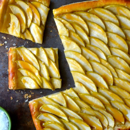 Easy Salted Caramel Apple Tart