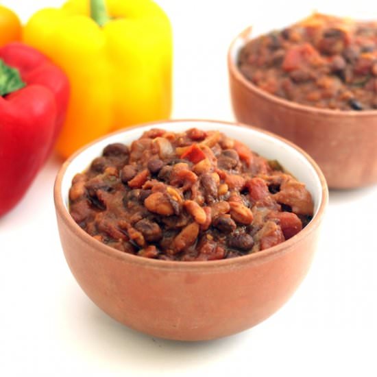 Autumn Spiced Vegetarian Chili