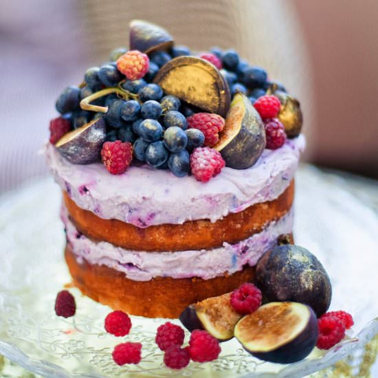 Naked Berry Mascarpone Cake