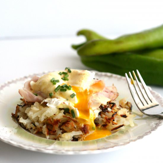 Hatch Chile Hash Brown Benedict