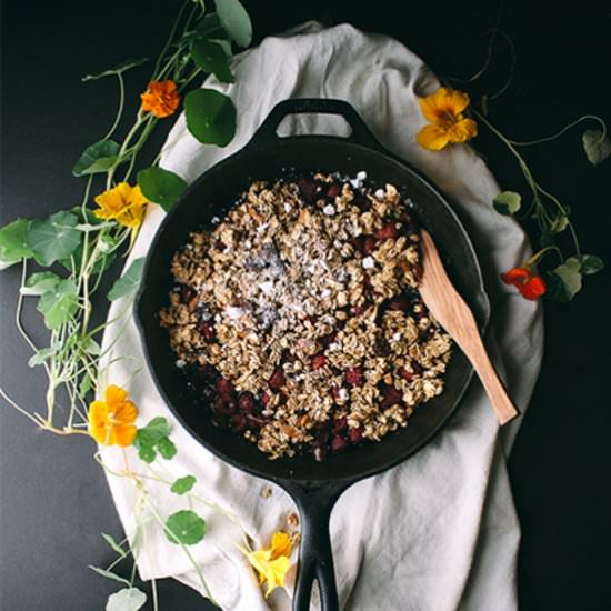 Salted Maple Dark Chocolate Crumble