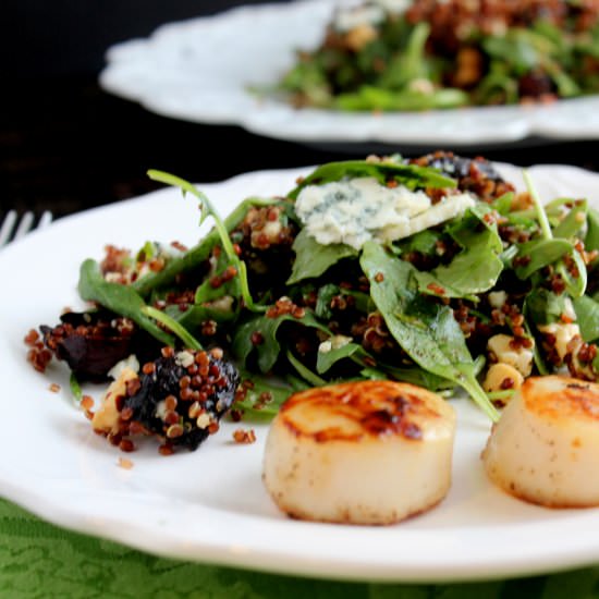 Roasted Fig Hazelnut Quinoa Salad