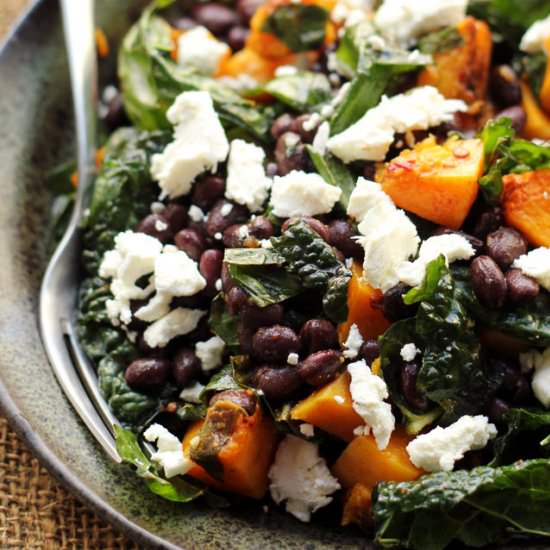 Butternut squash and smoky beans