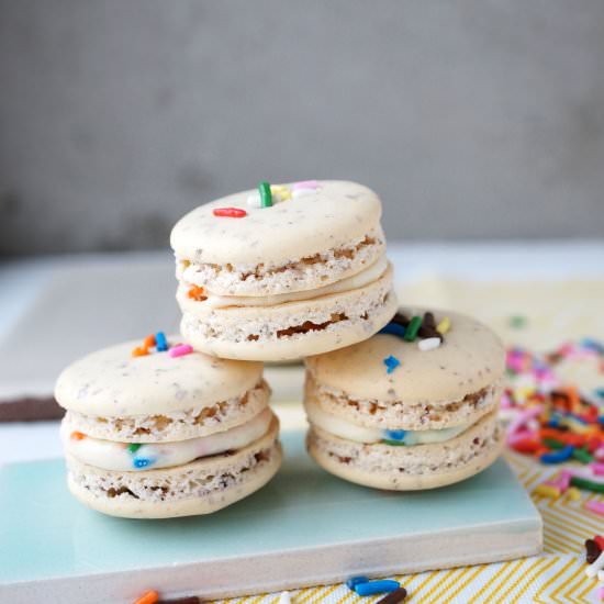 Birthday Cake Macarons