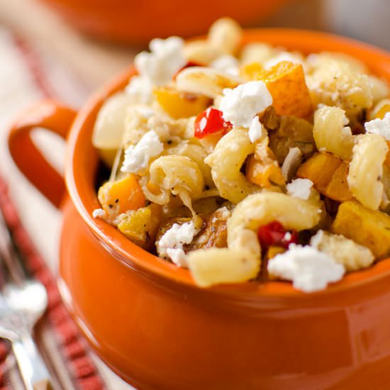 Roasted Squash & Goat Cheese Pasta