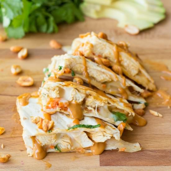 Thai Quesadillas with Chicken