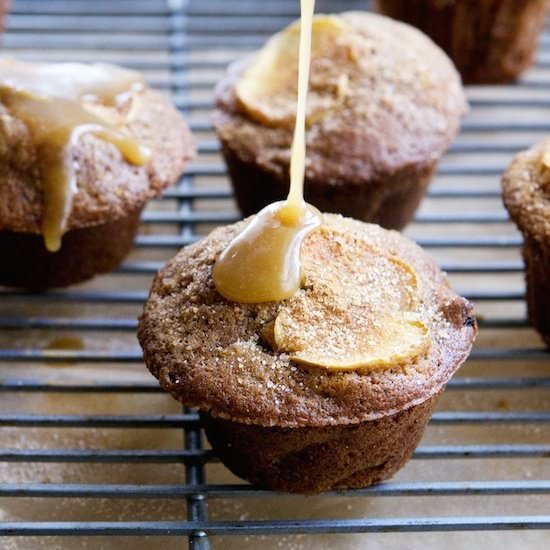 Salted Caramel Apple Muffins