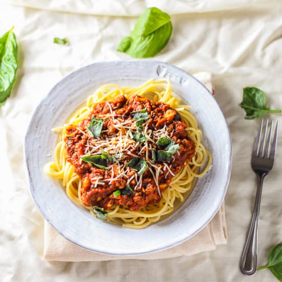 Spaghetti with Beef Marinara