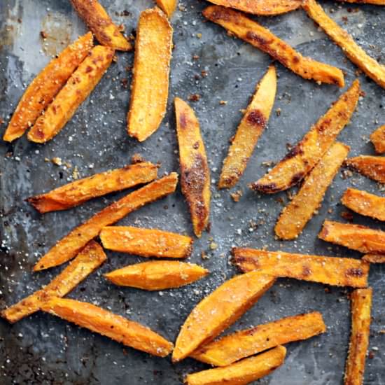 Garlic & Parm Sweet Potato Fries