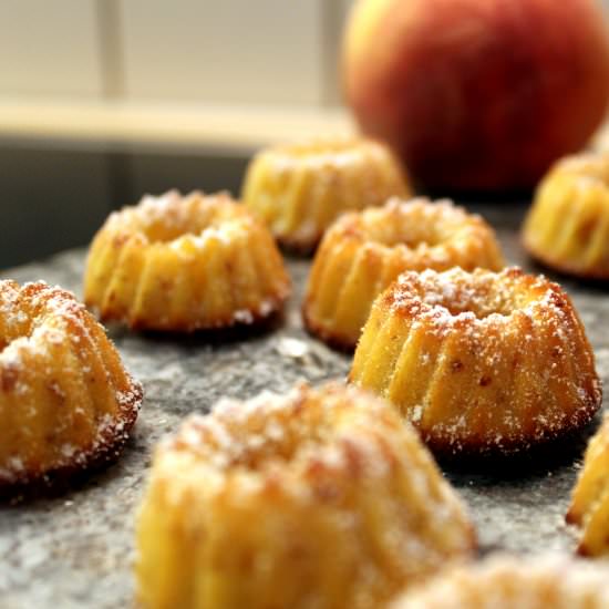 Honey and Peach Mini Bundt Cakes