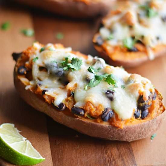 Loaded Twice-Baked Sweet Potatoes