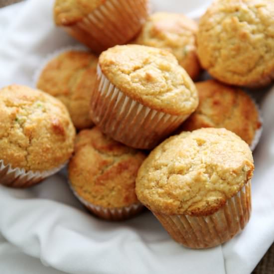 Honey Jalapeño Cornbread Muffins