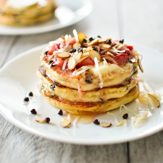 Coconut Chocolate Chip Pancakes