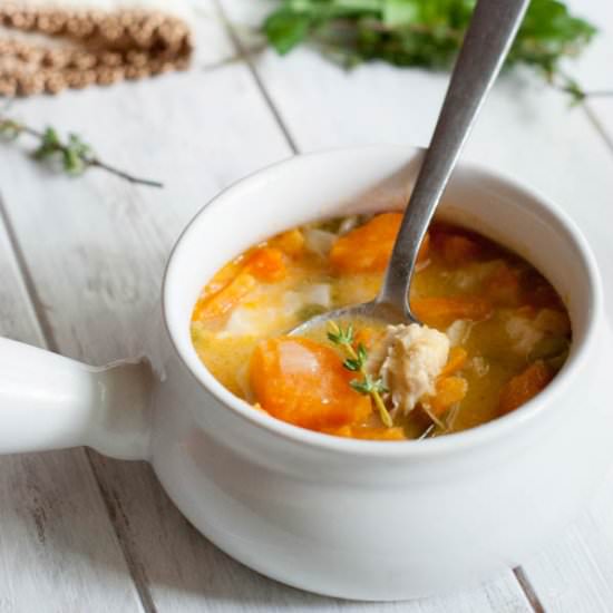 Sweet Potato and Chicken Soup