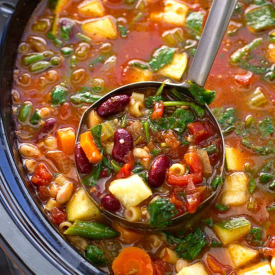 Homemade minestrone soup