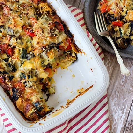 Rosemary Vegetable Bread Pudding