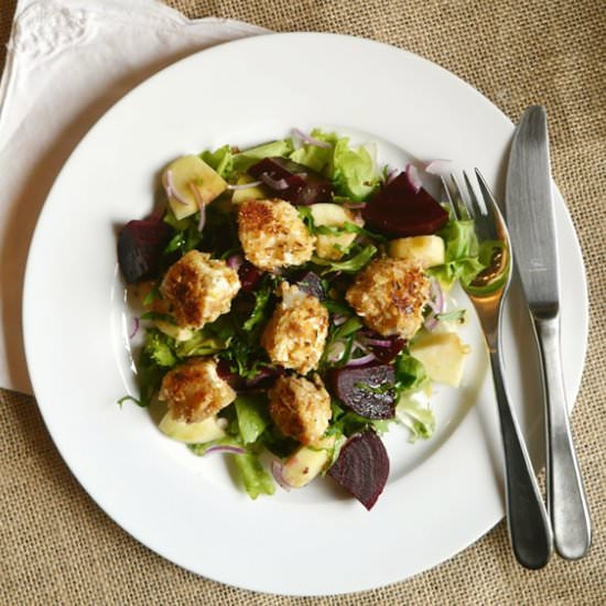 Apple Beetroot Goat Cheese Salad