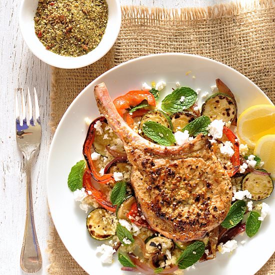 Lemon Pepper Pork w/veg couscous