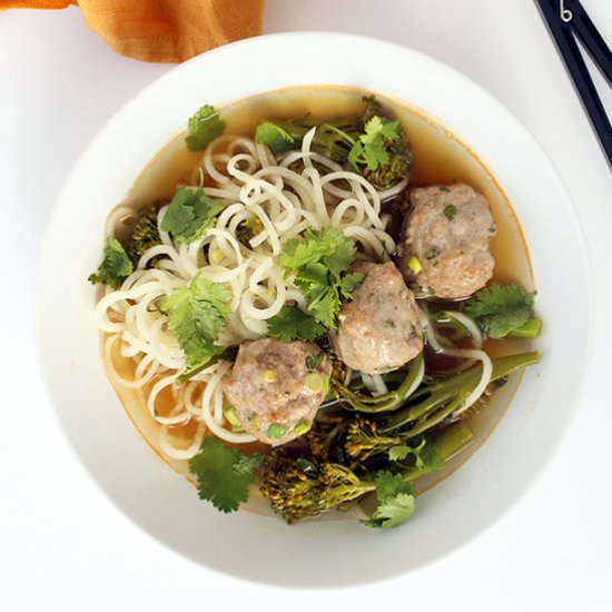 Daikon Noodles with Meatballs