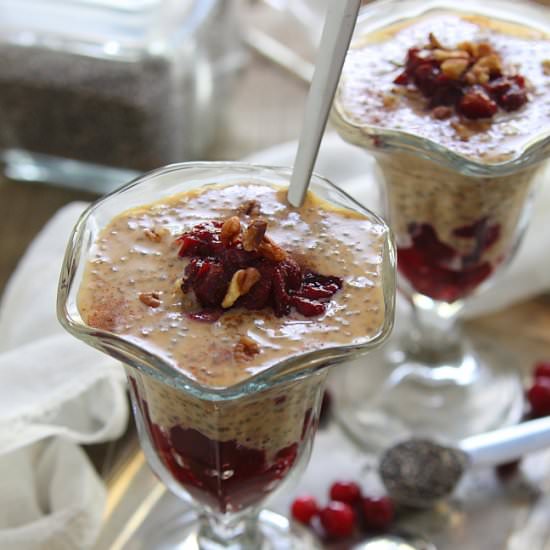 Pumpkin Pie Chia Pudding Parfait