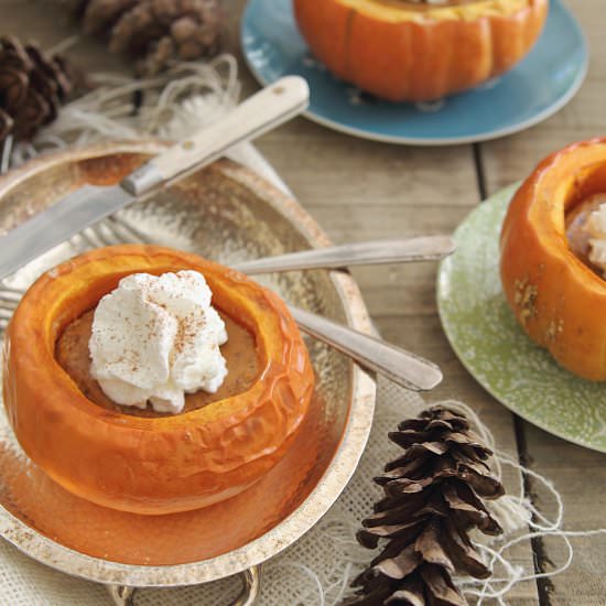 Pumpkin Pie in a Pumpkin