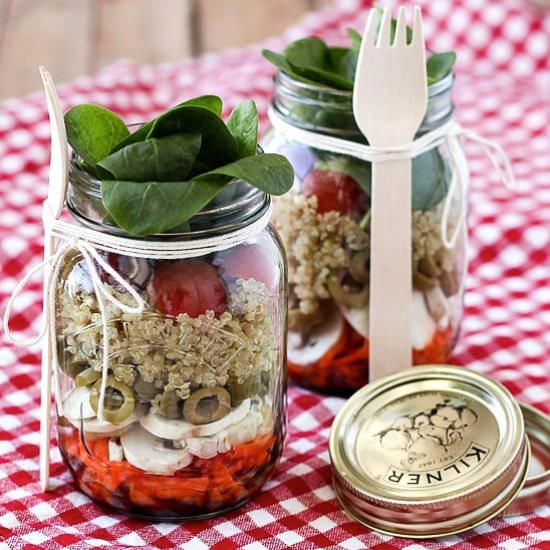 Layered Salad in a Jar