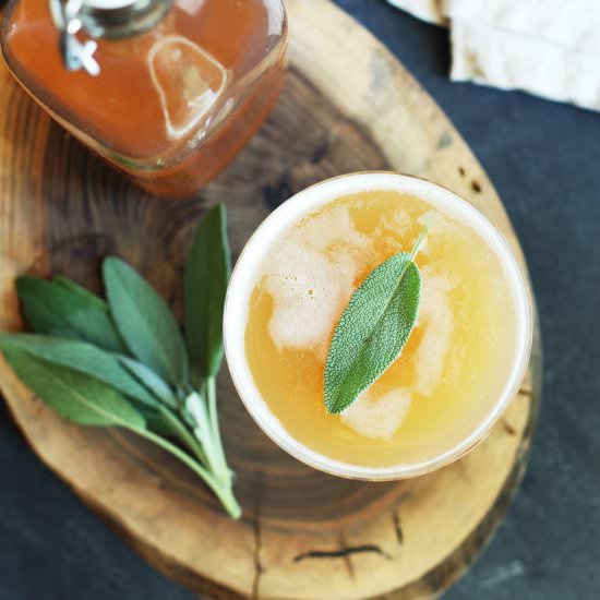 Peach Shrub Mocktail