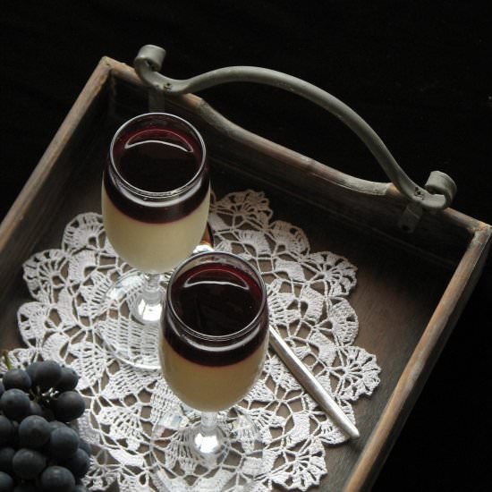 Panna Cotta with Grape Jelly
