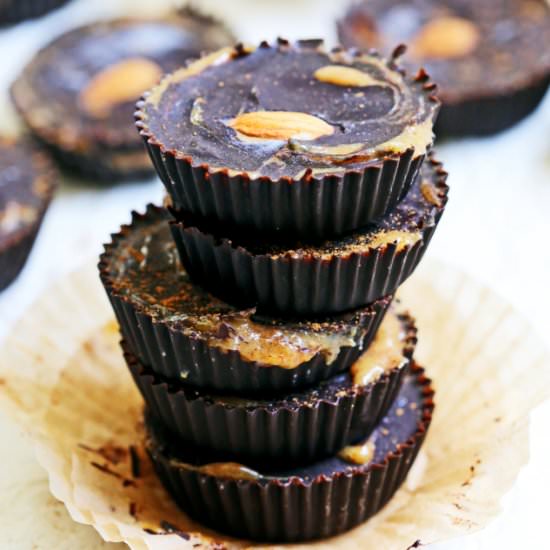 Pumpkin Caramel Almond Butter Cups