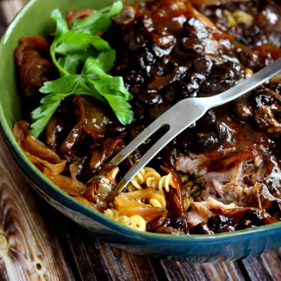 Slow Cooker Pork Roast + Cherries