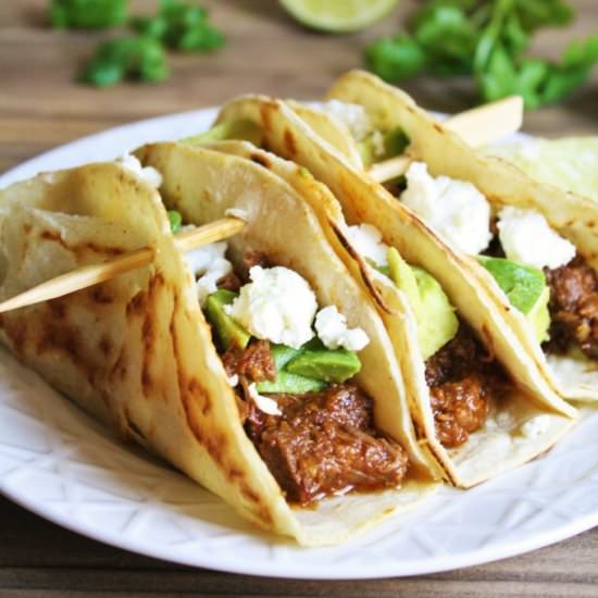 Slow Cooker Beer-Braised Beef Tacos