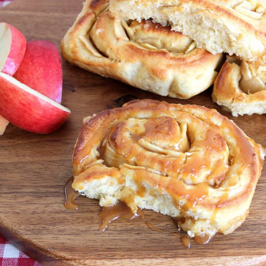 Apple and Caramel Scrolls