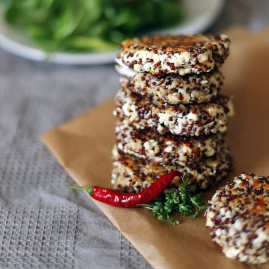 Quinoa, Cauliflower and Feta Cakes
