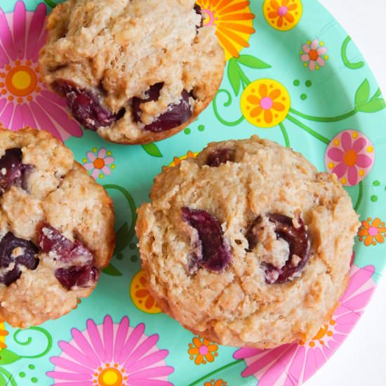 Sugar Free Breakfast Cherry Muffins