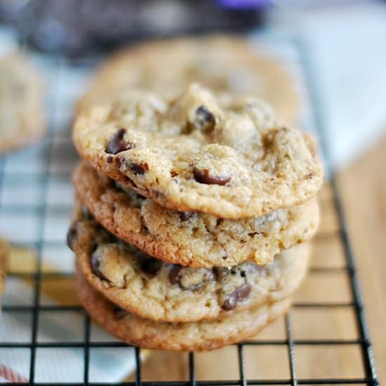 Thin & Chewy Chocolate Chip Cookies