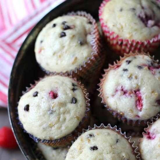 Chocolate Raspberry Freekeh Muffins