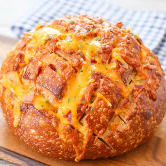 Bacon Cheddar Pull Apart Bread