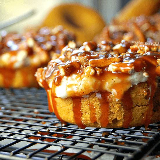 Salted Caramel Pumpkin Donuts