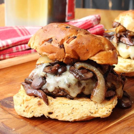 Burgundy-Reduced Mushroom Burger