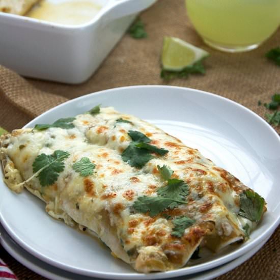 Corn & Kale Shrimp Enchiladas