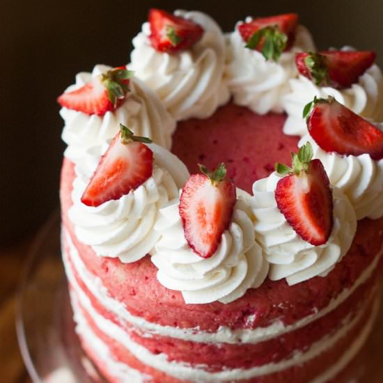 Strawberries & Cream Cake