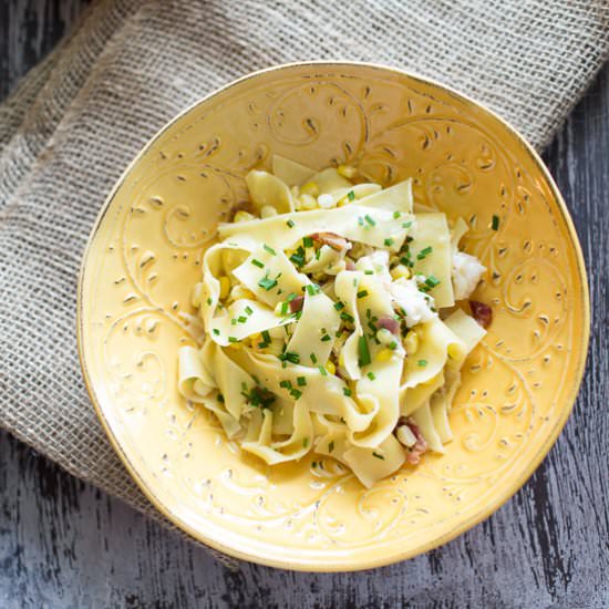 Pappardelle with Corn and Lobster