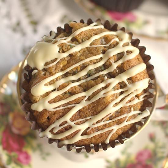 White Chocolate Courgette Muffins